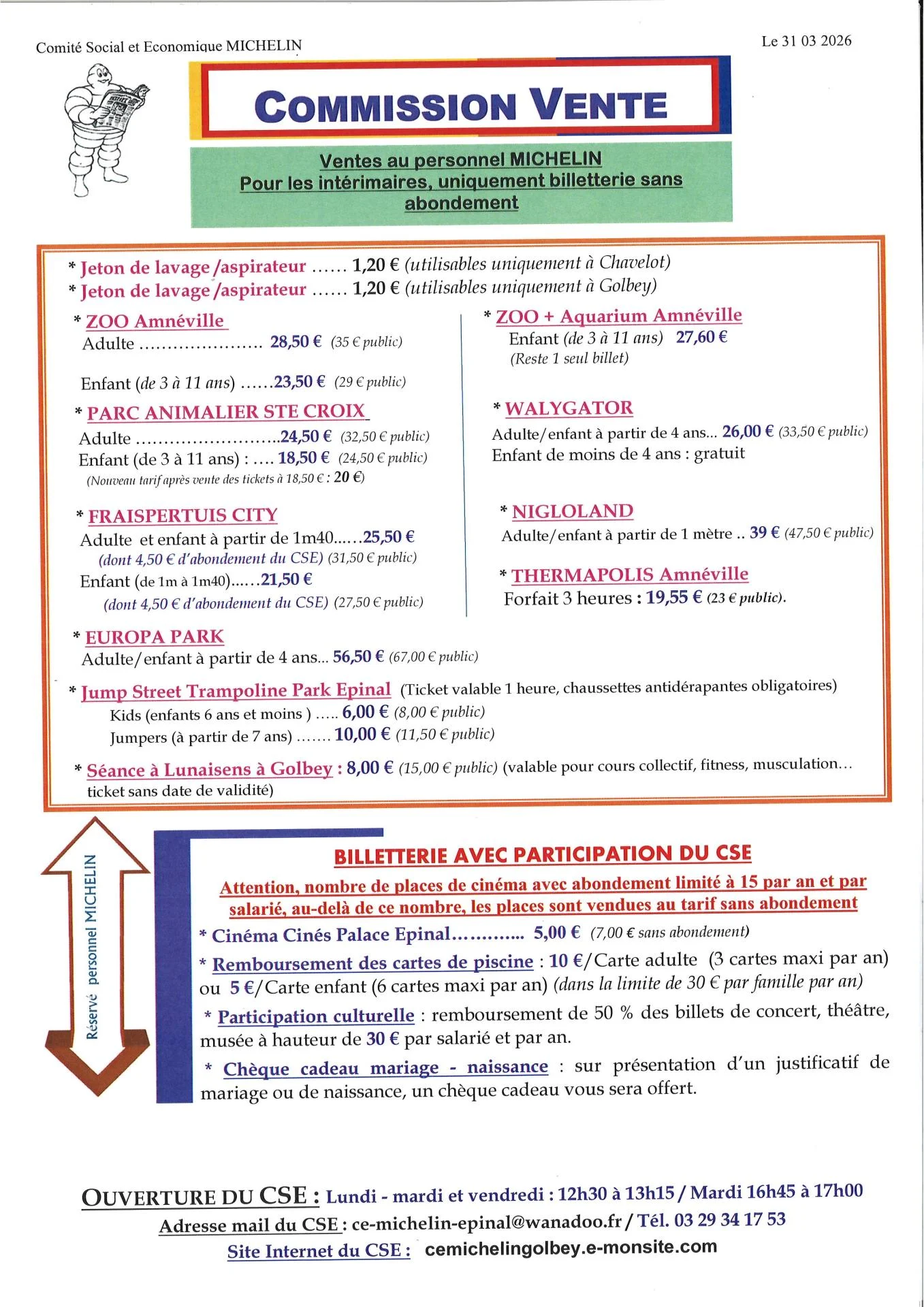 Affiche ventes 31 03 2026