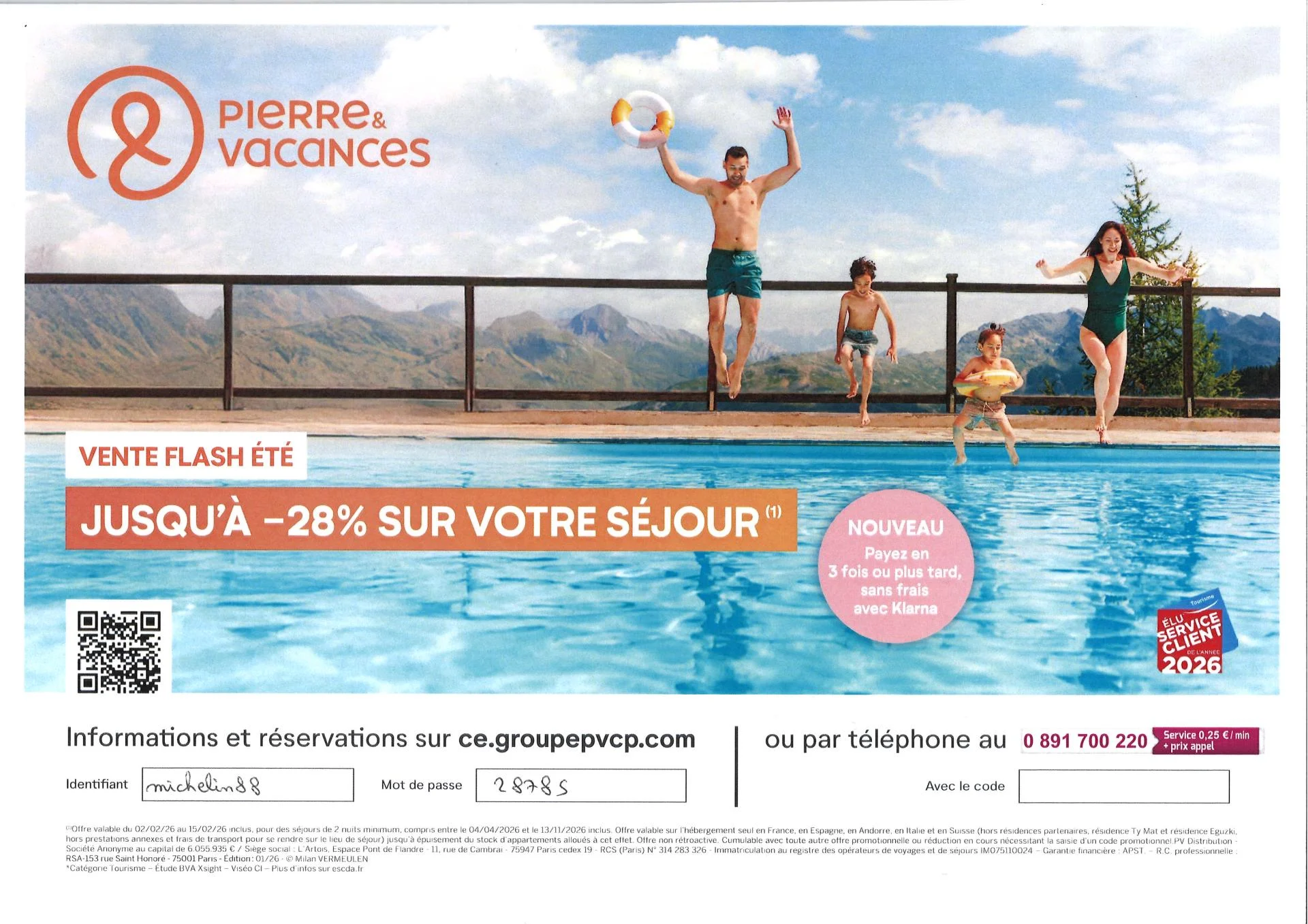 Promo pierre et vacances 02 2026